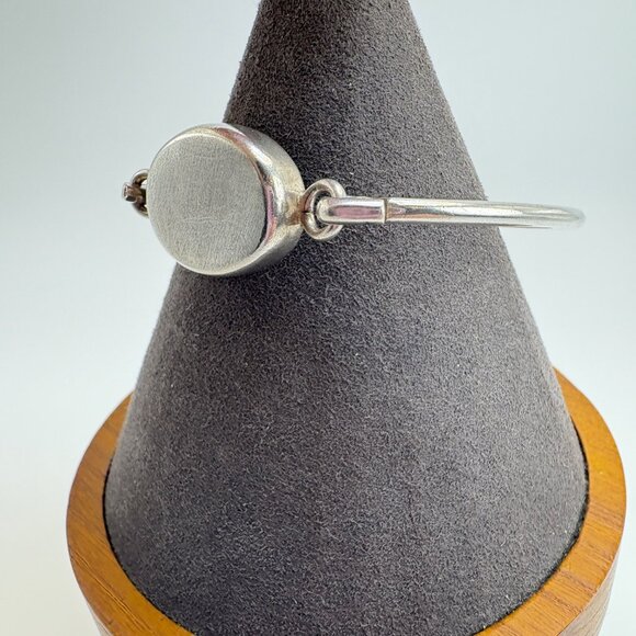 VTG Solid Sterling Silver 925 Engravable ID Bangle Bracelet One Size - Picture 5 of 12